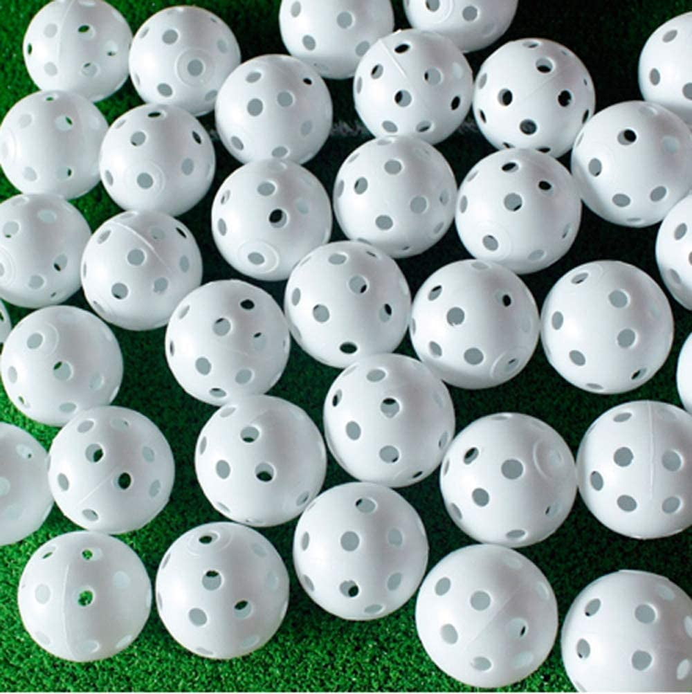 100Pcs Plastic Golf Training Balls 42 mm Golf Balls for Indoor Putting