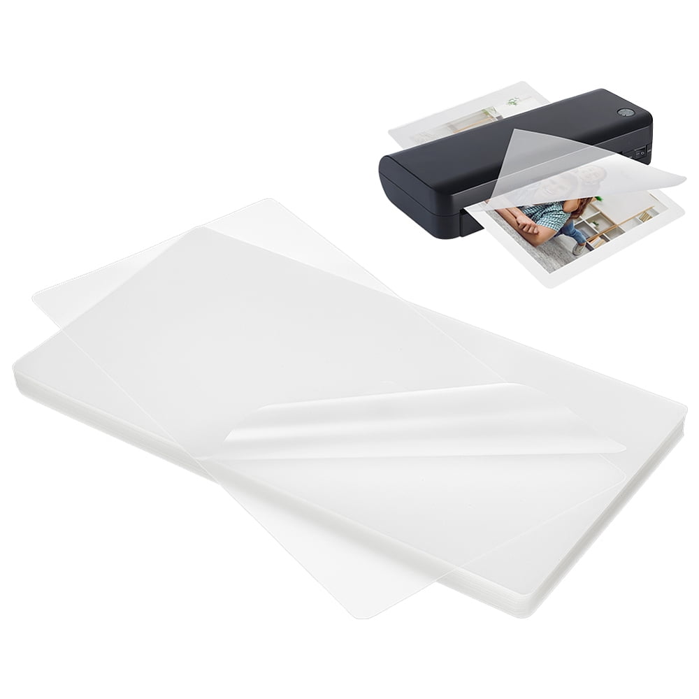 100Pcs Plastic Laminating Pouch Film Photo Protecting Sheets for Hot Laminator Clear 265x134x0.1mm