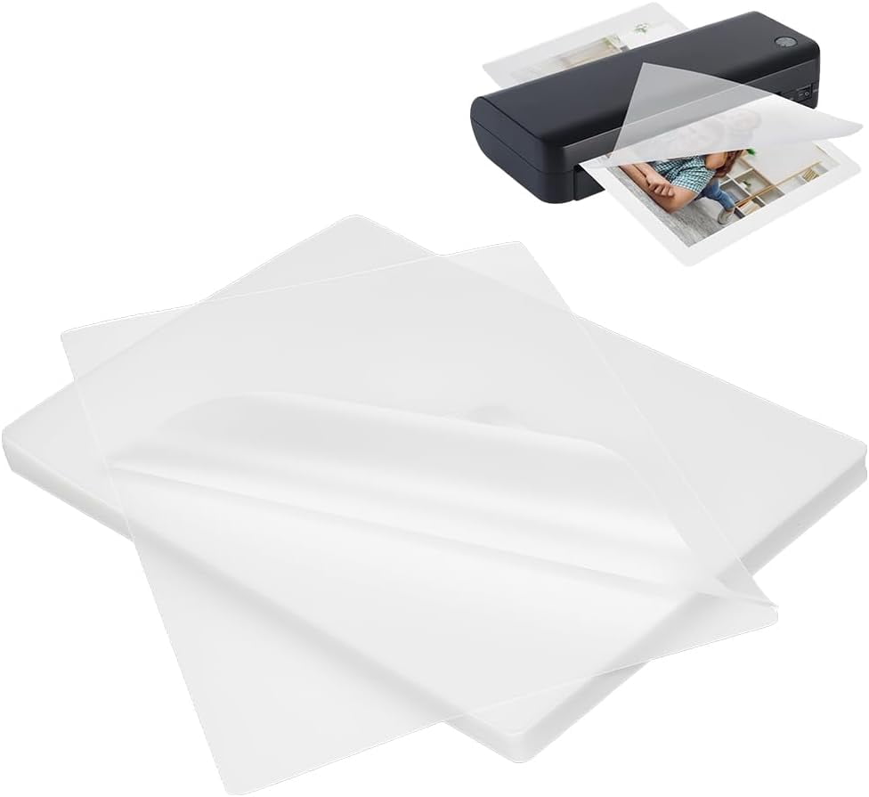 100Pcs Plastic Laminating Pouches Thermal Laminating Sheets Photo Protecting Sheets for Photos and Notes 10.35x8.43x0.004 inch Clear