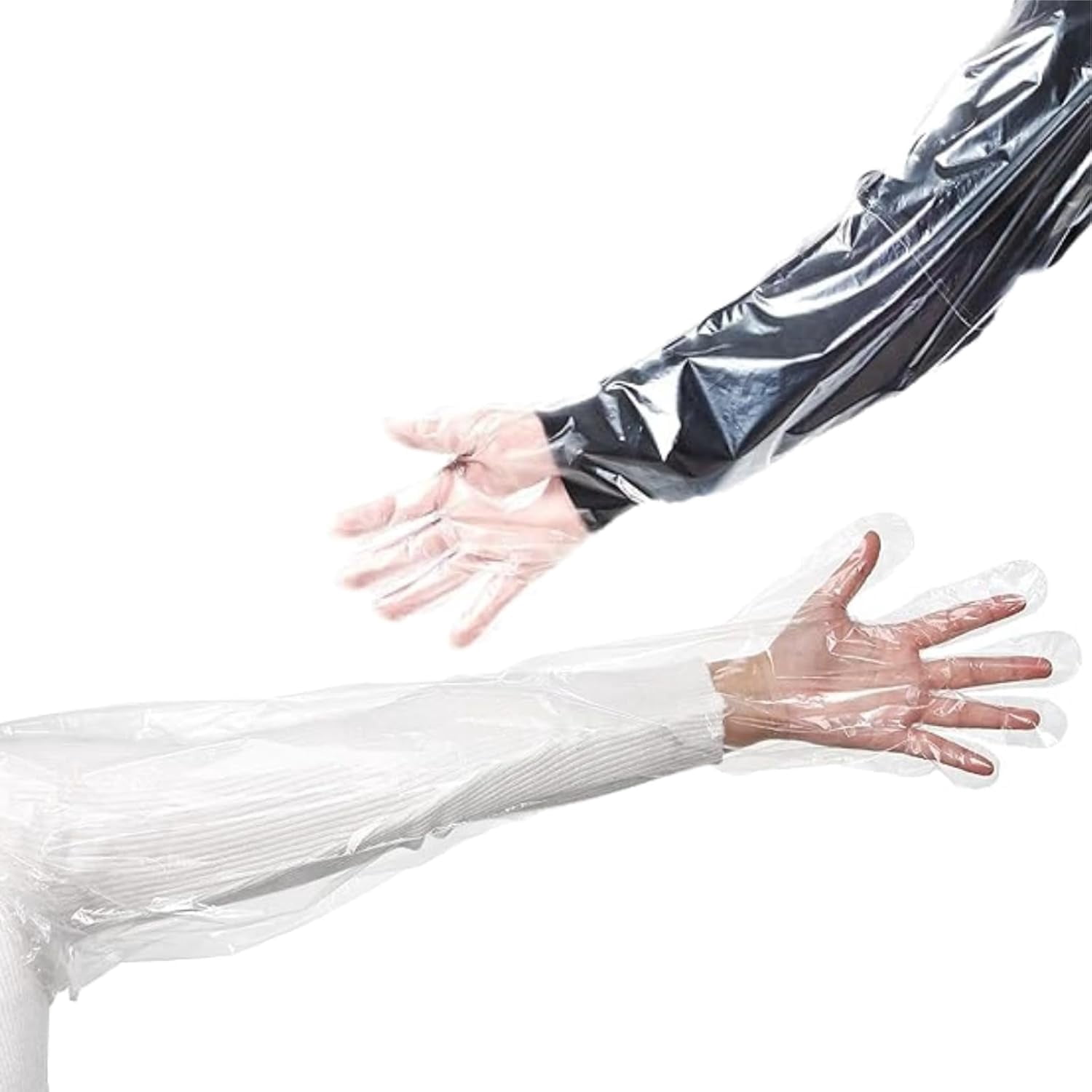 50 Pcs Disposable Long Sleeve Veterinary Gloves - 85cm Full Arm Gloves For Insemination, Field Dressing, Cleaning - View #7