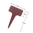 thumbnail image 1 of 100Pcs Plastic Stick T Plant Labels Garden Pot Tray Flower Tag Free Marker (Coffee color), 1 of 7