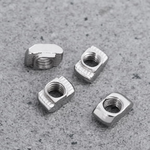 100Pcs Plated Silver Aluminum Profile T Nut M5 Thread Carbon Steel Rust Resistant for European System