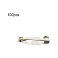 thumbnail image 1 of 100Pcs Practical Alloy Brooch Bar Backs Safety Pins with Holes for Jewellery Findings, 1 of 7