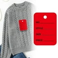 thumbnail image 1 of 100Pcs Price Tags, 2x1.4in Clothing Price Labels Blank Merchandise Marking Tags Size Style Price Perforated Paper Hang for Retail Store Display,Red, 1 of 9