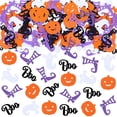 thumbnail image 1 of 100Pcs Pumpkin Ghost Confetti, Halloween Party Confetti Orange Pumpkin Ghost Boo Witch Legs Table Scatter Metallic Foil Sequins for Spooky Dinner Backdrop Invitation Filler Festive Card Decor, B, 1 of 7