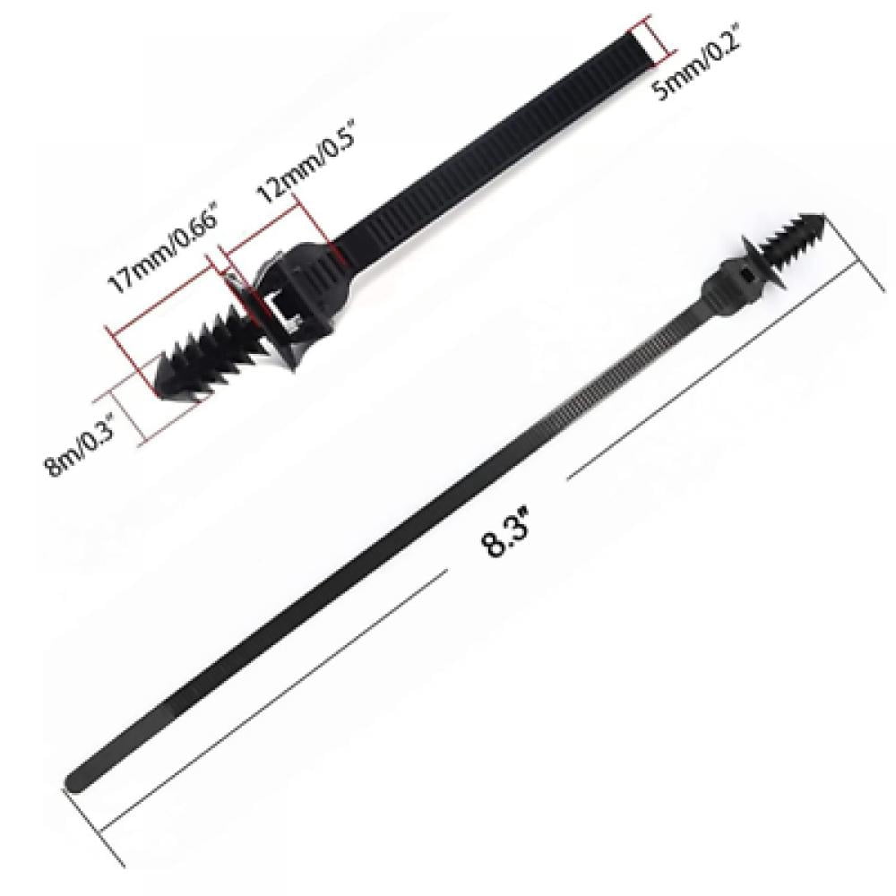 160 Stück Universal Nylon Kabelbinder Set - 5 Größen, Schwer Entflammbar, Für Auto & Haus