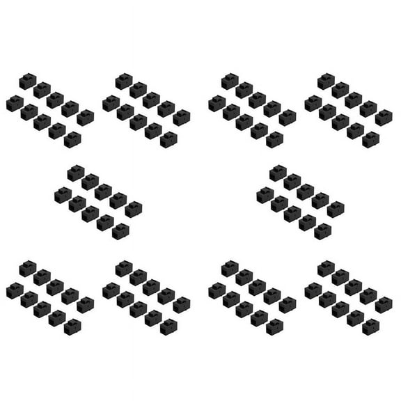100Pcs RJ45 Connector Jack Cat6 Extension Coupler Ethernet Network LAN Cat 6 Coupler Jacks Extend Adapter,Black