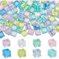 thumbnail image 1 of 100Pcs Rainbow Crystal Plastic Cubes Translucent Gem Blocks Square Fish Tank Rocks Aquarium Rocks Plastic Beads Colorful, 1 of 9