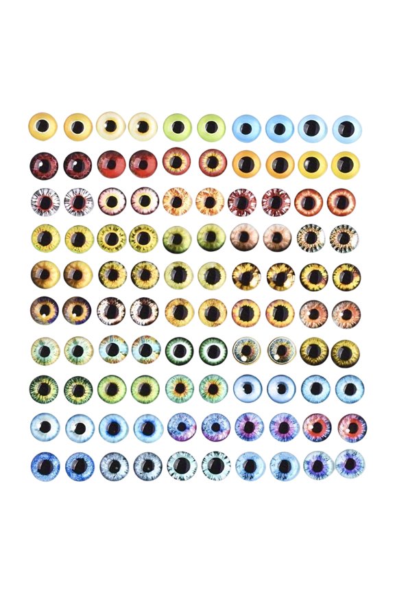 100Pcs Random Eye Charms Crafting Supplies for Handmade Accessories