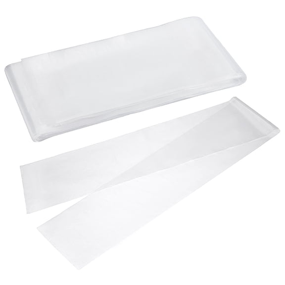 100Pcs Rectangle PE Plastic Film Storage Bags Clear 100x14.8x0.005cm for DIY