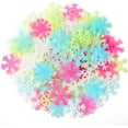100Pcs Removable Colorful Glow In The Dark Snowflake Wall Decor
