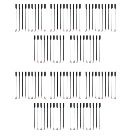 100Pcs Replacement 3.5mm Female Jack to Bare Wire Open End 2 Pole Mono 1/8 Inch Plug Connector Audio Cable