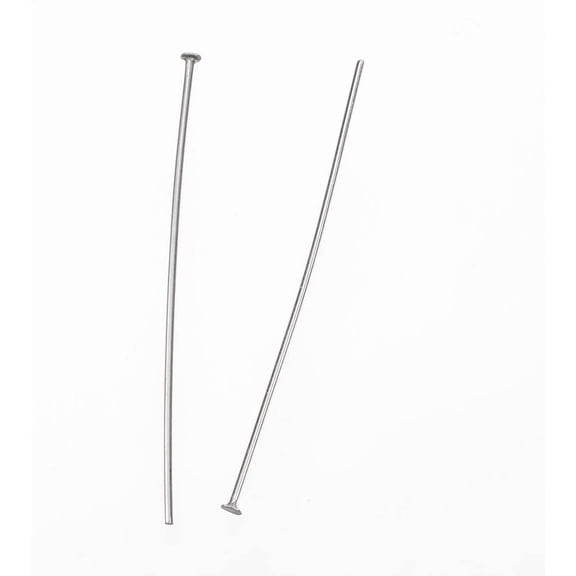 100Pcs Resistant 304 Stainless Steel Flat Head Pins 40x0.7mm Head 1.2mm