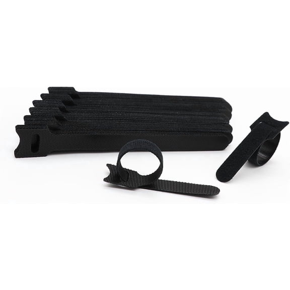 100 reusable cable ties, adjustable hook-loop fasteners, cable management straps, for electrical cables and wires organizers (200mm (8 inches))
