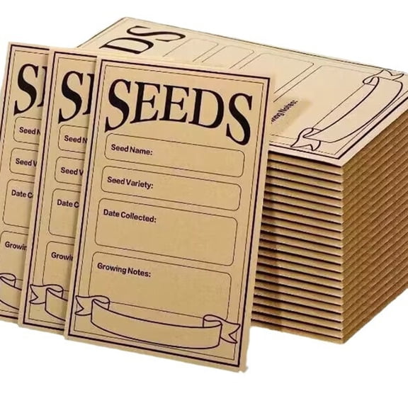 100Pcs Reusable Seed Envelopes Bag 3x4.7Inch Food Sample Storage Bag for Flower Vegetable Seed Storage and Organization