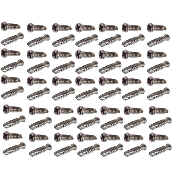 100Pcs Round Head Tapping Screws Stainless Steel Crosses Recessed Screws Countersunk Screws for Furniture