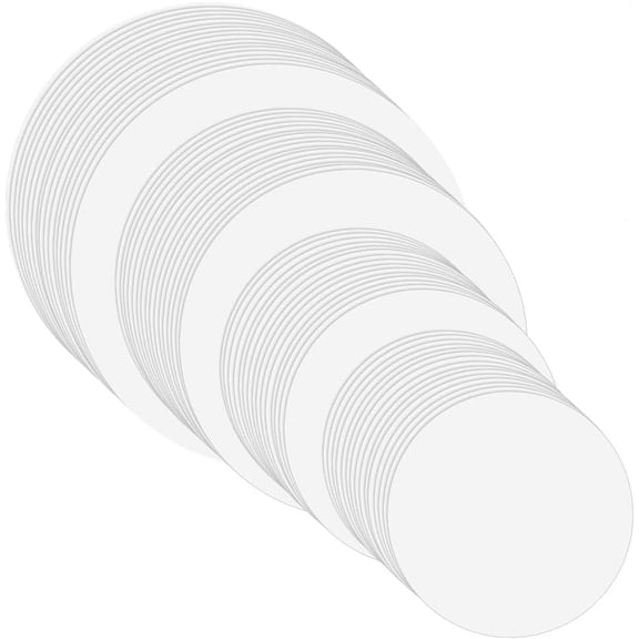 100Pcs Round Watercolor Paper 6/7.5/10/11 inch Diameter Cold Pressed Watercolor Paper White Paint Paper for Beginners Artists Adult Watercolor Drawing White