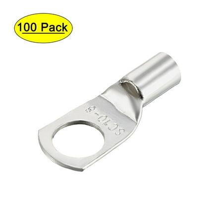 100Pcs SC 10-8 U-Type Copper Crimp Terminals 10mm2 Wire Connector