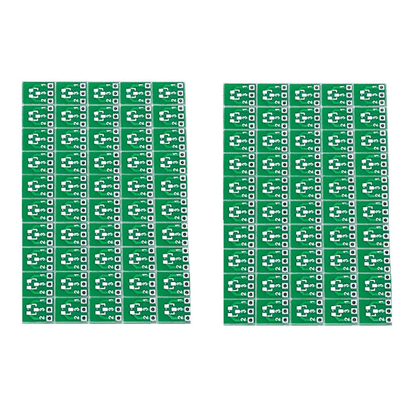 100Pcs SOT23 SOT23-3 Turn SIP3 Double-Side SMD Turn DIP SIP3 Adapter Converter Plate SOT SIP IC Socket PCB Board DIY Kit,100 x SMD SOT23-3 to DIP SIP3 Adapter,Green