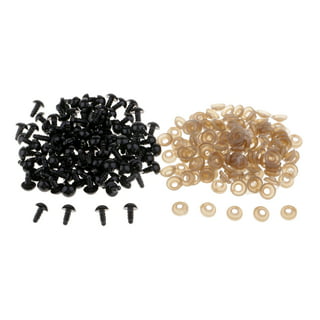 JESOT Safety Eyes and Noses, 462Pcs Black Plastic Stuffed Crochet Eyes with  Washers for Crafts 