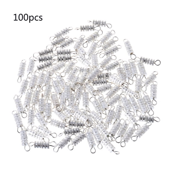 100Pcs Screw Type Barrel Clasp Necklace Bracelet Connectors DIY Jewelry Findings