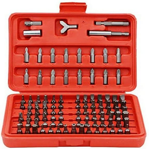 100Pcs Screwdriver Bits, Screwdriver Bit Set Portable Repair Tools With Box