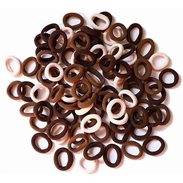 100Pcs Seamless Cotton Hair Bands Elastics Hair Ties Diameter 1 inch