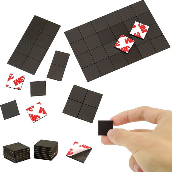 100Pcs Self Adhesive Square Magnetic Sheets 1.91cm, Removable Magnet Stickers For Photo Card Classroom Decor