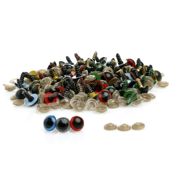 100Pcs/Set 12mm Plastic Safety Eyes For Teddy Bear for Doll Animal Puppet Craft