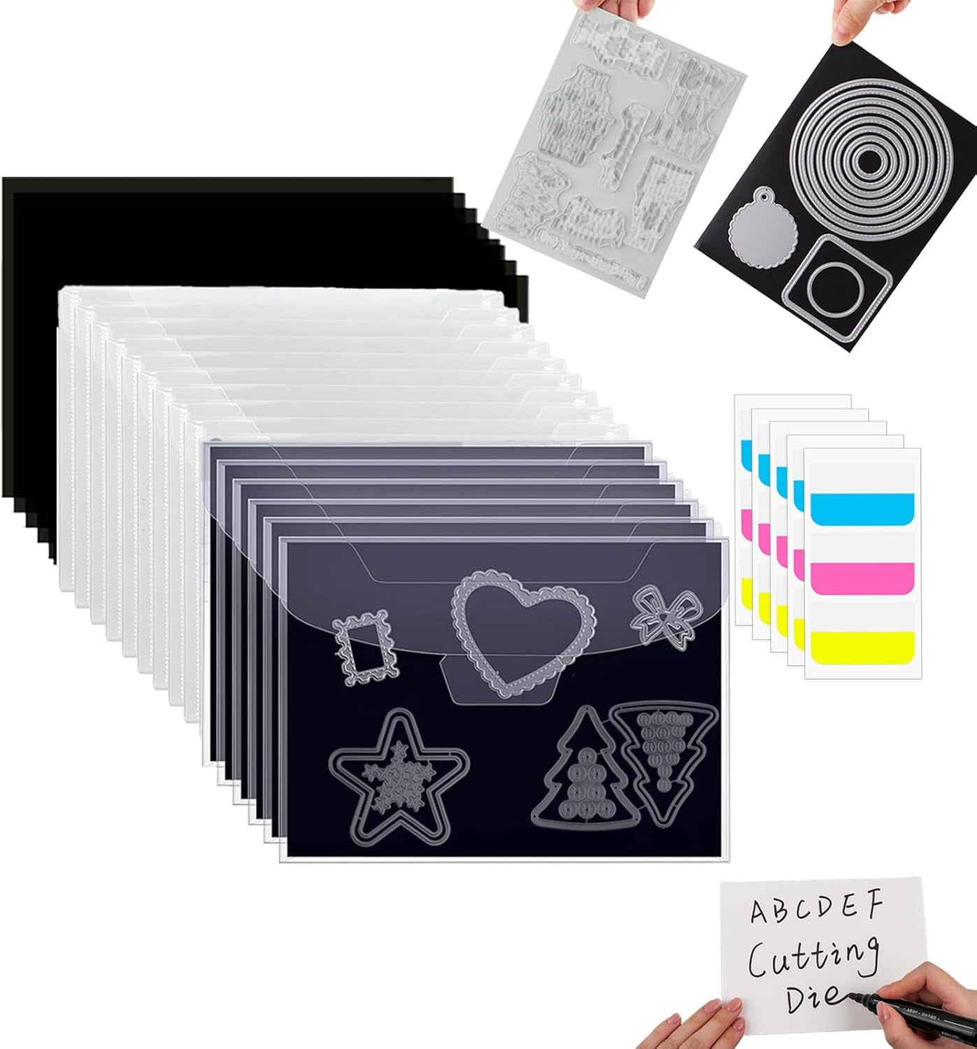100Pcs/Set 40Magnetic Sheets for Dies Storage Stamp and 40 Die Storage ...