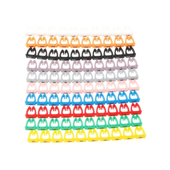 100Pcs/Set Colorful Numeric Cable Label Mark For RJ45 RJ11 RJ12 Network Cable