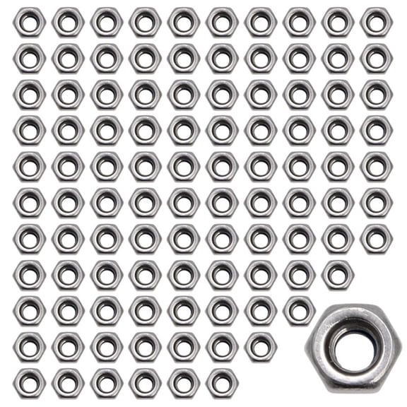 100Pcs/Set M3 Stainless Steel Screw Lock Nylon Hex Nut Insert Locking 3mm