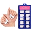 thumbnail image 1 of 100Pcs/Set Nail Tips Fake Nails, Detachable Fashion Solid Color Long Pointed Full Cover Artificial False Nails Manicure Decor for Nail Salons and DIY Nail Art, 1 of 8