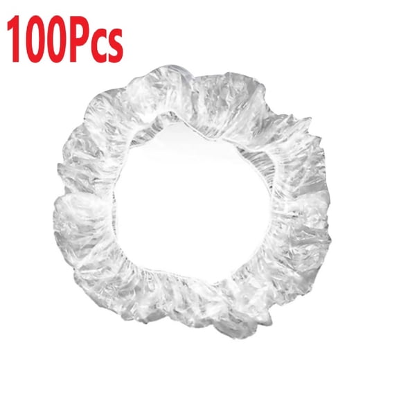 100Pcs/Set Universal Car Disposable Transparent Steering Wheel Cover Elastic Waterproof Plastic Safety Isolation Protection