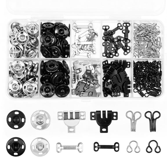 100Pcs Sewing Hook and Snap Button Kit for Clothing Repair DIY Craft