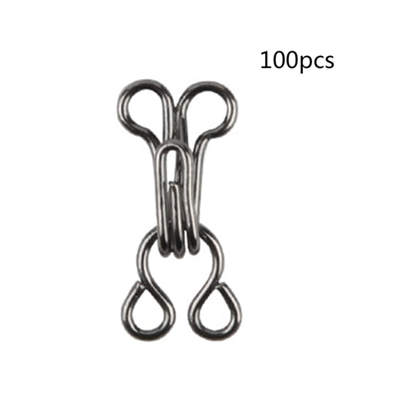 100Pcs Sewing Hooks & Eyes for Sewing, Sewing Hooks Coat Hook Fastener Metal Fastenings Eyes Closure Clothing Fasteners