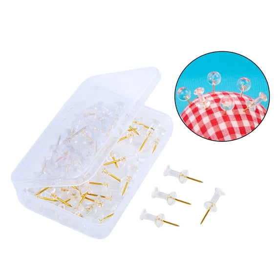 100Pcs Sewing Pins Positioning Pins, Crafts Making with Storage Box Quilting Pins Straight Pins for Crafting Quilting Jewelry Gold