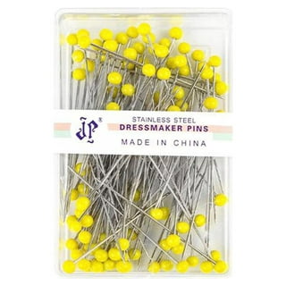 500pcs Sewing Pins for Fabric Straight Pins with Colored Ball Glass Heads Long 1.5inch Quilting Pins for Dressmaker Jewelry DIY Decoration Craft