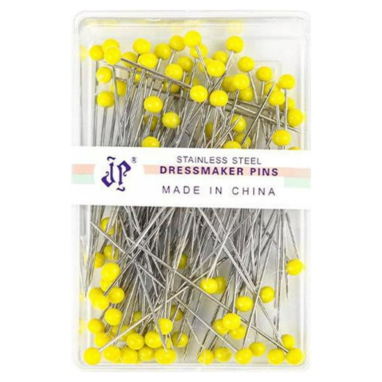 100pcs Sewing Pins Straight Pin for Fabric, Pearlized Ball Head Quilting Pins Long 1.7inch, Corsage Stick Pins for Dressmaker, Jewelry DIY Decoration