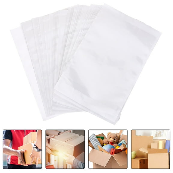 100Pcs Shipping Label Envelopes Clear Envelopes Adhesive Packing List Sleeve Pouches