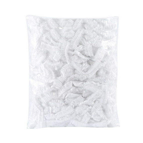 100Pcs Shower Cap Disposable Ear Protection Free Size Bath Cap Waterproof Transparent Hair Salon Shower Cap