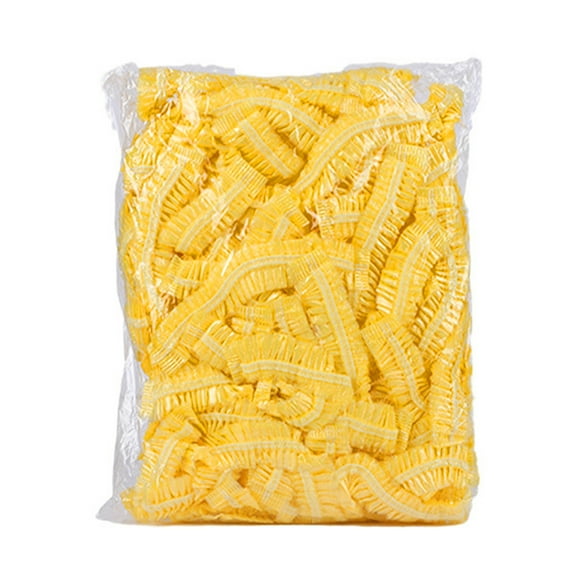 100Pcs Shower Cap Disposable Ear Protection Free Size Bath Cap Waterproof Transparent Hair Salon Shower Cap