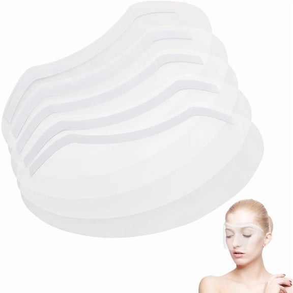 100Pcs Shower Face Eye Shields Visor Clear Plastic Eyebrow Eyelash Extensions Eye Surgery Cover Protector Microblading Permanent Makeup Supplies DIY