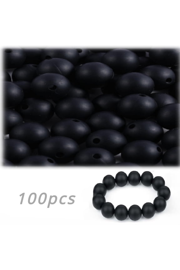 100Pcs Silicone Beads 15mm Beads for Bracelets/Keychain Making/DIY Handicrafts