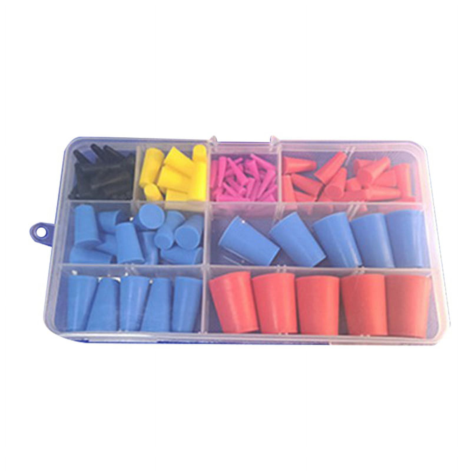 100Pcs Silicone Rubber Tapered Plug Kit, High Temp Rubber Hole Plugs