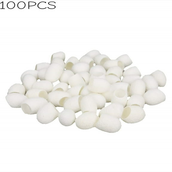 100Pcs Silkworm Cocoons, Natural Facial Care Silks Cocoons Silk Cocoons Peeling Silkworm Balls for Facial Care
