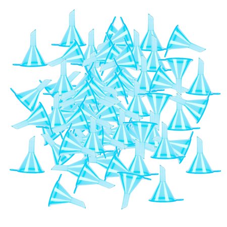 100Pcs Small Funnel for Decanting Essential Oil Bottle Perfume Blue