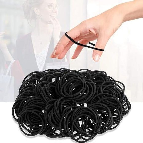 100Pcs Small Hair Ties, Rubber Bands, Soft and Comfy No Slipping Hair Ties for Girls, No Damage Black Elastic Hair Ties for Thin Hair Pony Tails Kids Hair Toddler Ponytail Holders