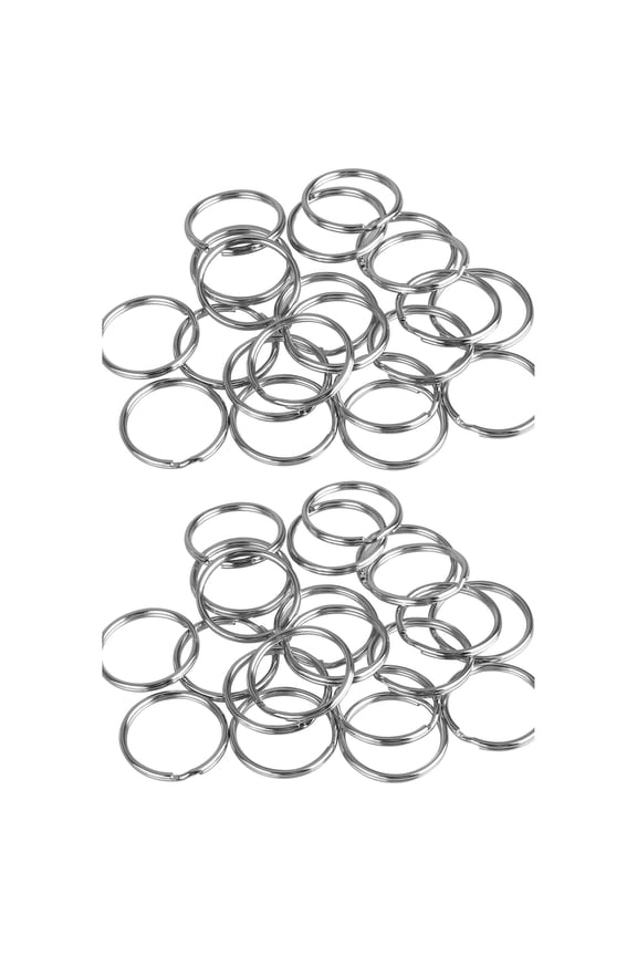 100PCS Key Rings 1 Inch Metal Keychain Flat Rings Split Keyring Accessories TAPDRA Spare Part