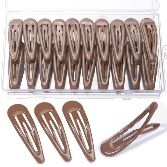 100Pcs Snap Hair Clips,2 Inch Hair Barrettes Hair Clips For Women, Metal Mixed Color, Hair Barrettes For Women Hair Snap Clips
